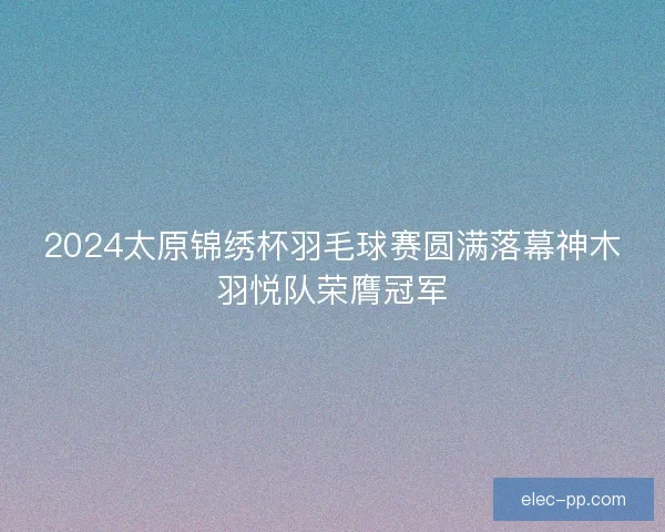 2024太原锦绣杯羽毛球赛圆满落幕神木羽悦队荣膺冠军